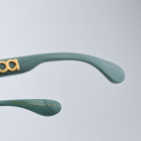 Gucci Women BRAND NEW Sunglasses Green Silver Mirror Mask GG1774S 005 - Picture 9 of 11